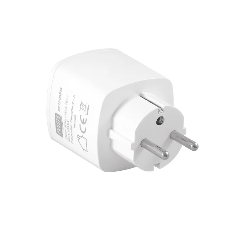 Slika 2 - Wi-Fi Pametna Utičnica sa Meračem Potrošnje TUYA - PROSTO - 16A / 3680W, Smart Plug 2.4 GHz