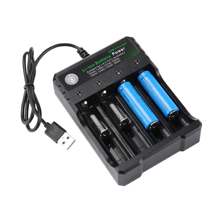 Slika 2 - Univerzalni USB Punjač za Li-ion Akumulatore – 4 Slota, 18650 / 14500 / 16340, Smart Charger 2000 mA