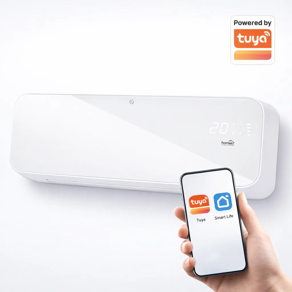 Smart Nazidna PTC Grejalica HOME 2000W – Daljinsko Upravljanje, Termostat, IP20, Dva Režima Grejanje i Ventilator