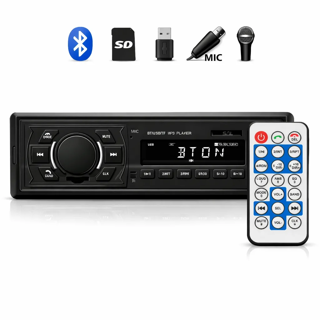 Auto Radio SAL – Bluetooth 5.0, 4×45W, 2xUSB/1xmicroSD, RCA izlazi, Daljinski, Mikrofon