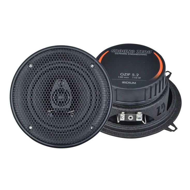 Slika 4 - Auto zvučnici Ground Zero Iridium 130mm – 70W RMS / 110W max, dvosistemski, 4 Ohm, aluminijumsko kućište, vrhunski zvuk