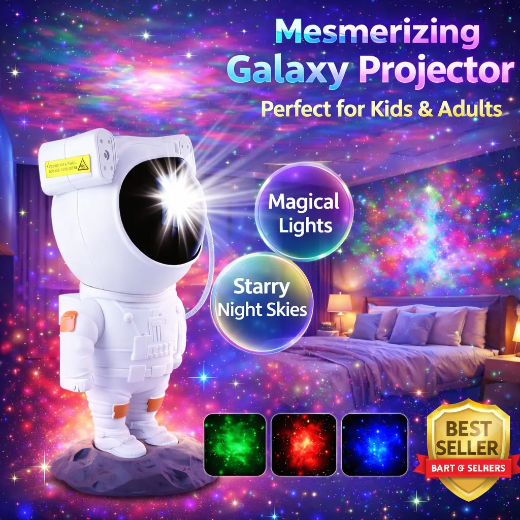 Astronaut projektor zvezdanog neba i nebule – LED RGB lampica za decu i odrasle