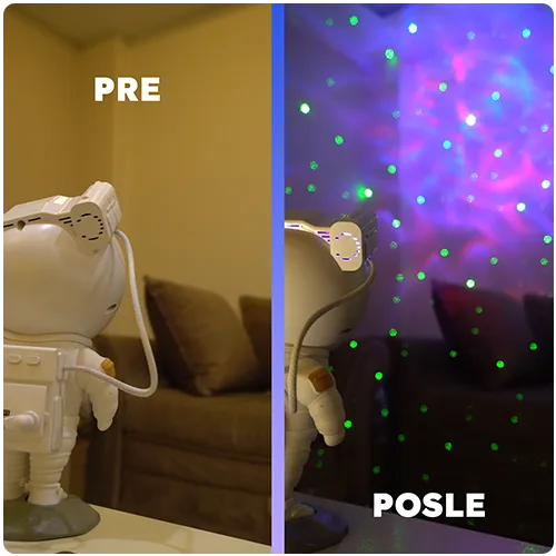 Slika 2 - Astronaut projektor zvezdanog neba i nebule – LED RGB lampica za decu i odrasle